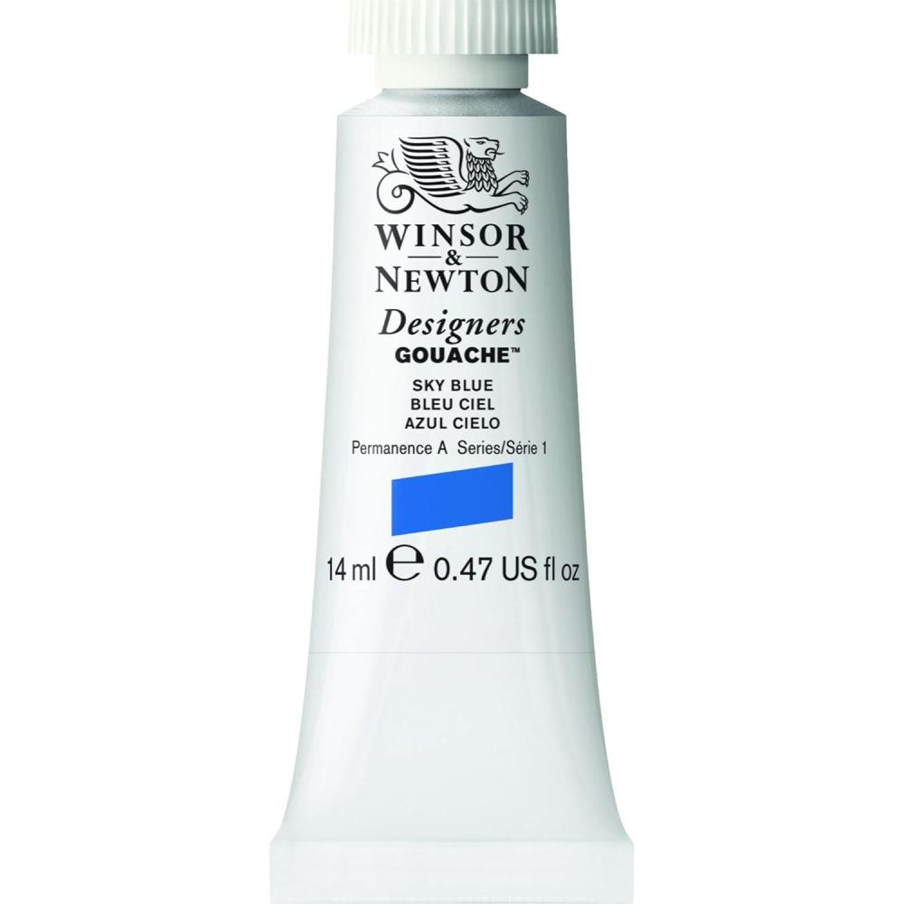 imageWinsor ampamp Newton Designers Gouache 37 ml 125oz tube Permanent WhiteSky Blue
