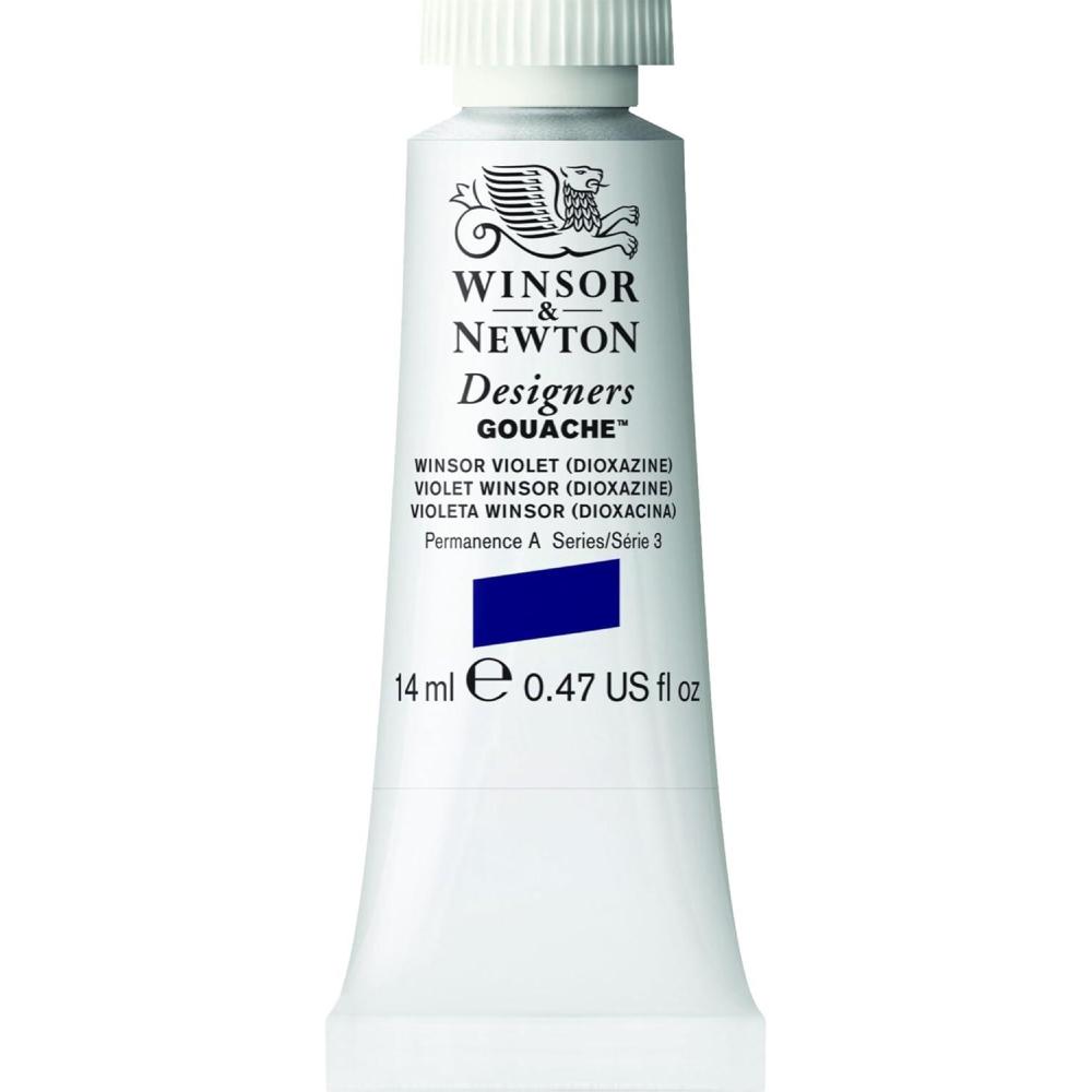 imageWinsor ampamp Newton Designers Gouache 37 ml 125oz tube Permanent WhiteWinsor Violet Dioxazine