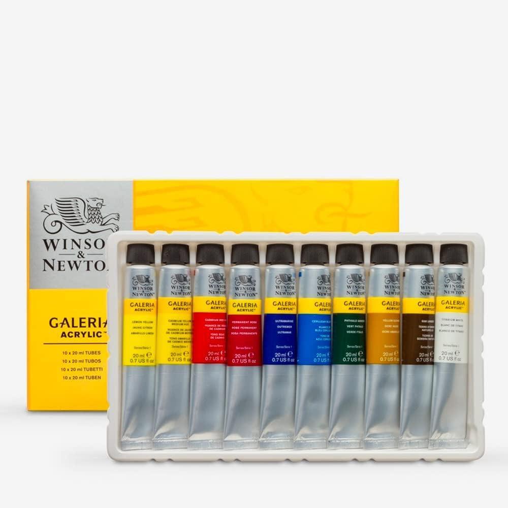 imageWinsor ampamp Newton Galeria Acrylic Paint Set 5 x 60ml 2oz Tubes Pastel10 x 20ml 07oz