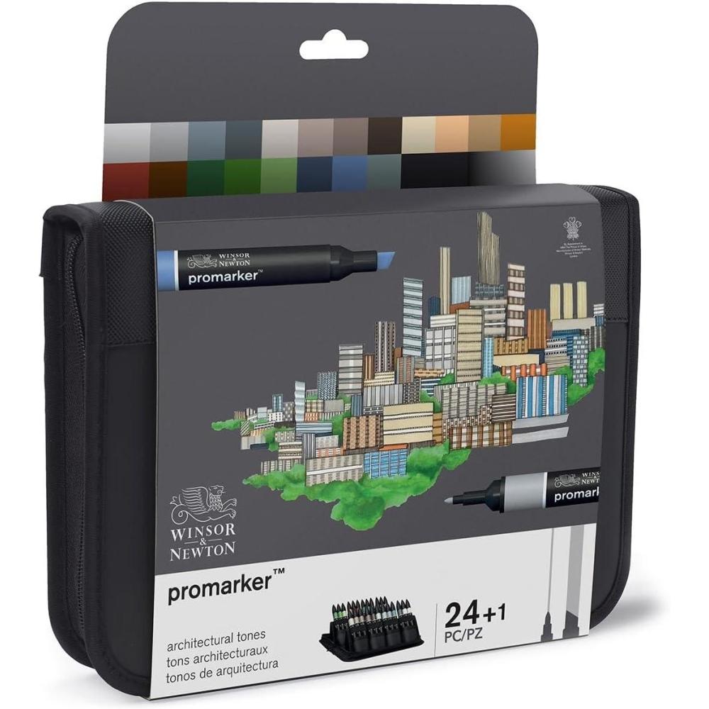 imageWinsor ampamp Newton Promarker Metallic Set of 6Architecture Wallet