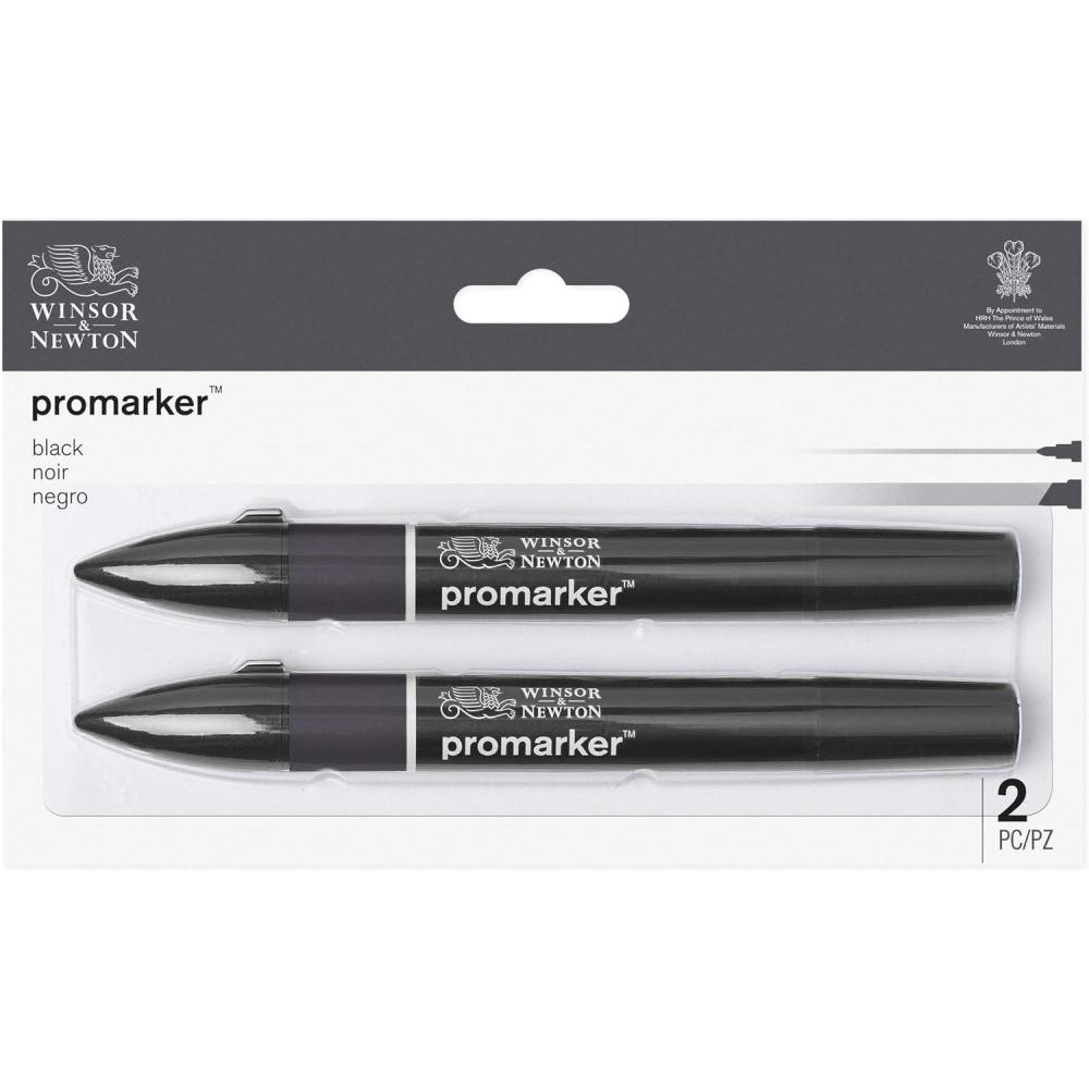 imageWinsor ampamp Newton Promarker Metallic Set of 6Black