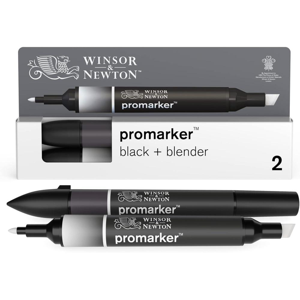 imageWinsor ampamp Newton Promarker Metallic Set of 6Blacks Blender