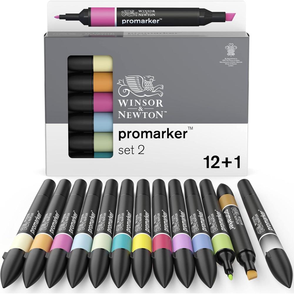 imageWinsor ampamp Newton Promarker Metallic Set of 6Essential Colors 2