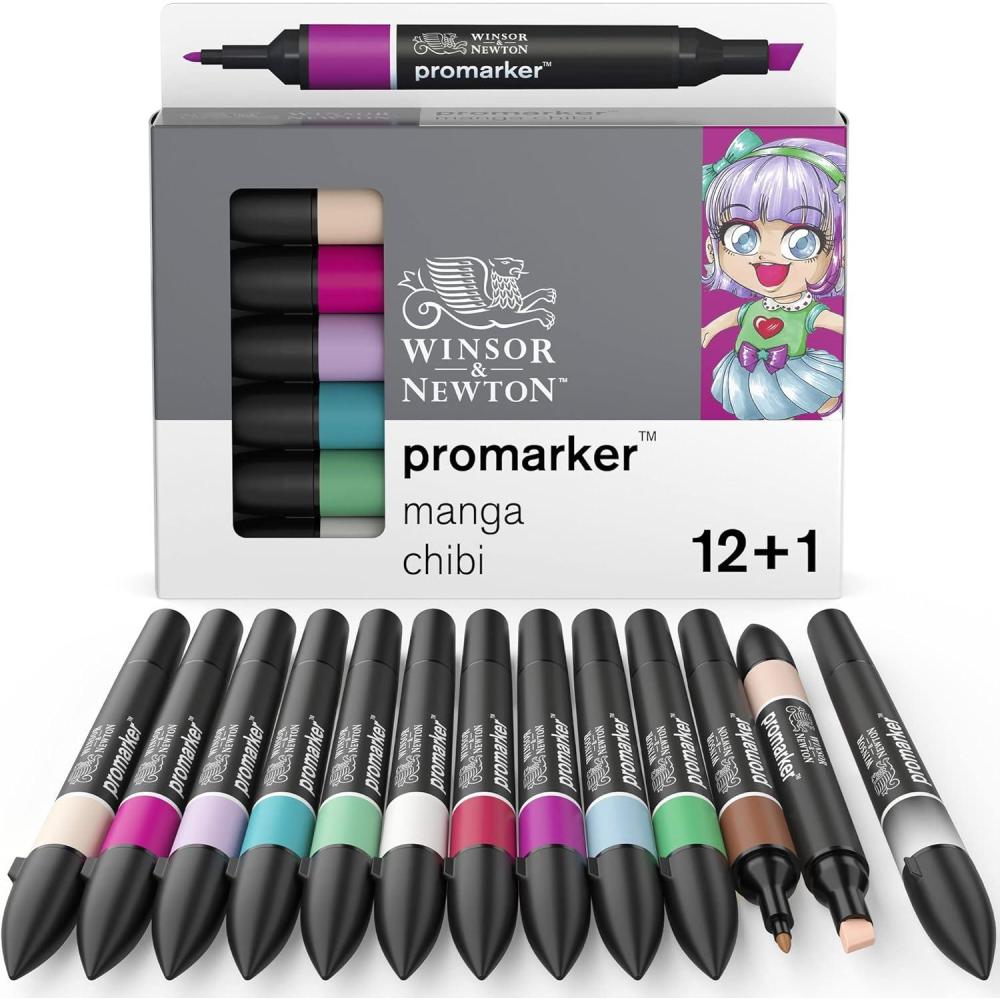 imageWinsor ampamp Newton Promarker Metallic Set of 6Manga Chibi