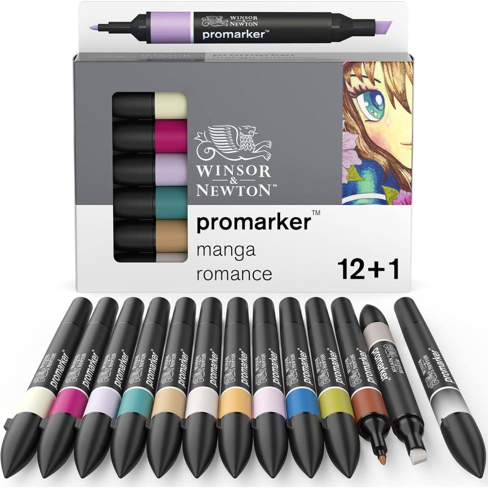 imageWinsor ampamp Newton Promarker Metallic Set of 6Manga Romance