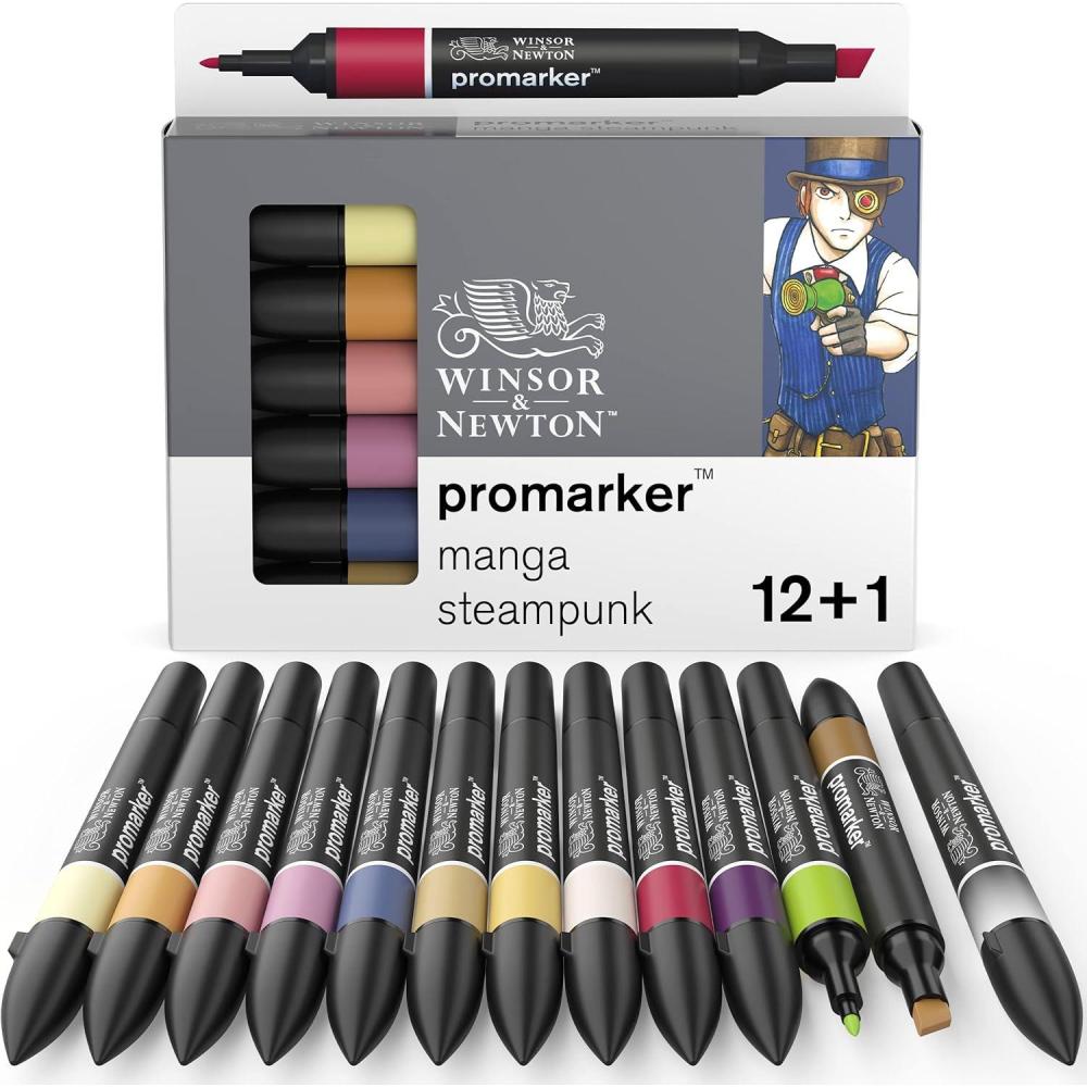 imageWinsor ampamp Newton Promarker Metallic Set of 6Manga Steampunk