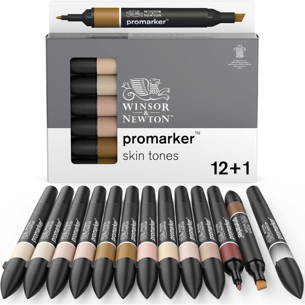 imageWinsor ampamp Newton Promarker Metallic Set of 6Skin Tones