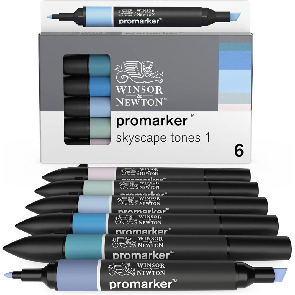 imageWinsor ampamp Newton Promarker Metallic Set of 6Skyscape