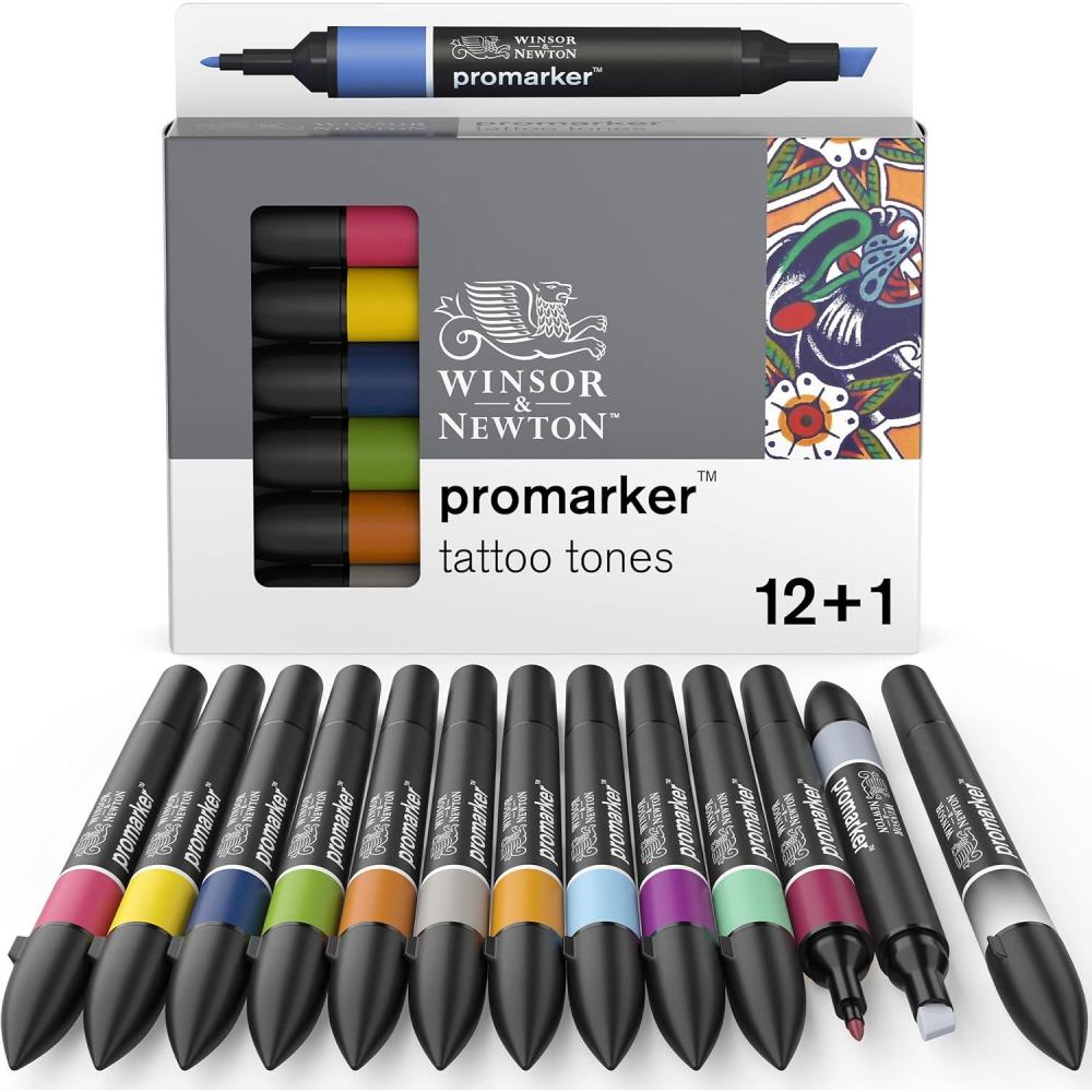 imageWinsor ampamp Newton Promarker Metallic Set of 6Tattoo Tones