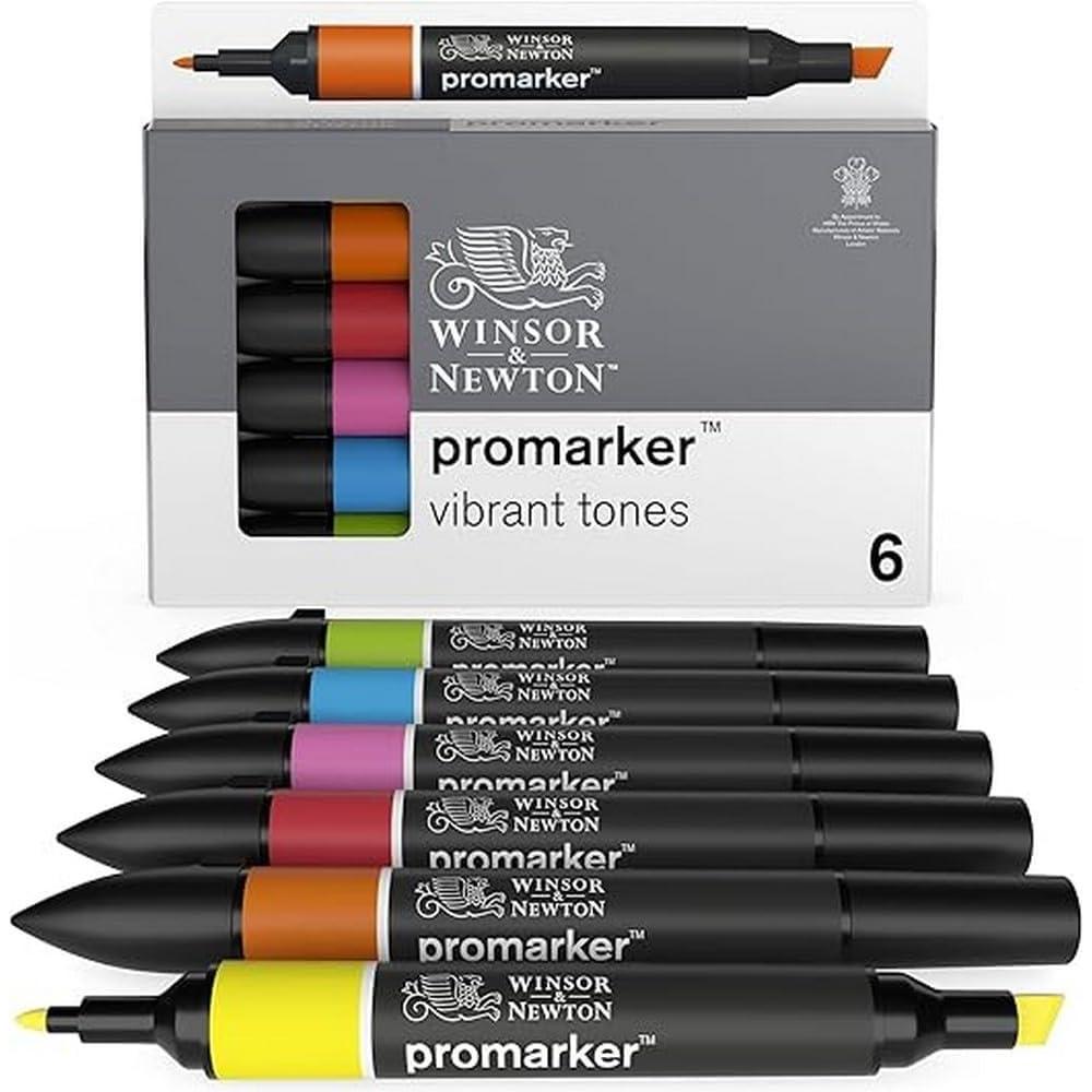 imageWinsor ampamp Newton Promarker Metallic Set of 6Vibrant Tones