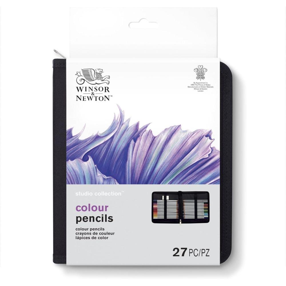 imageWinsor ampamp Newton Studio Collection 27 Piece Colour Pencil Wallet Multi