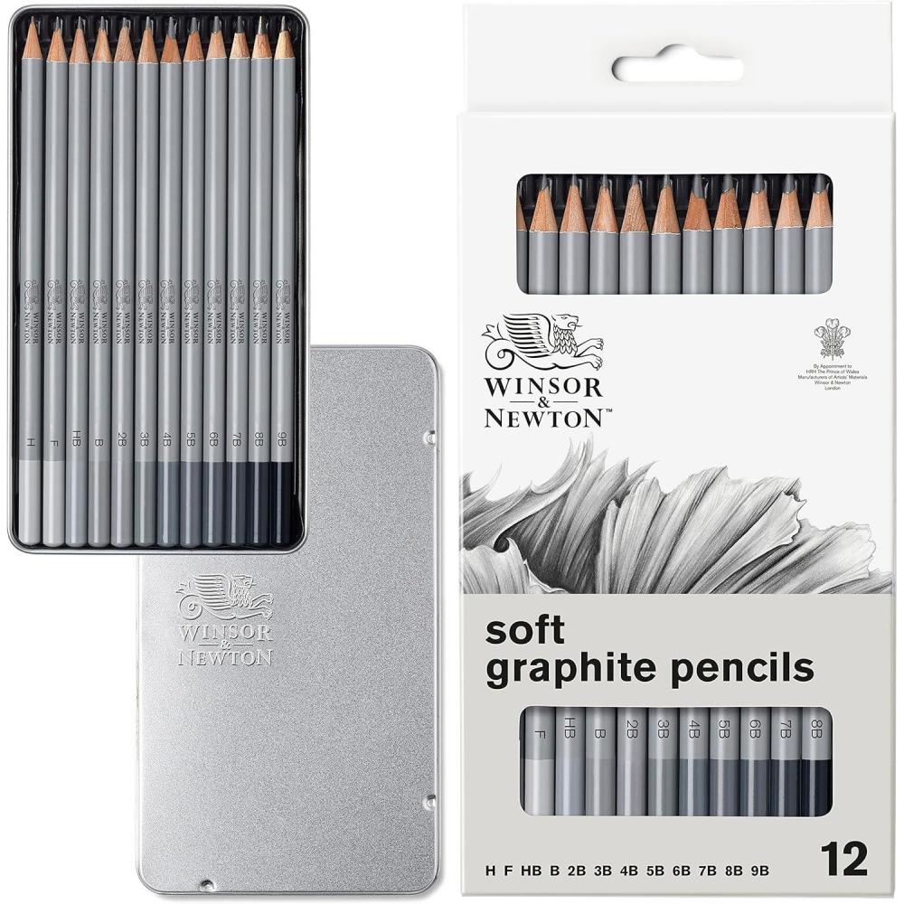 imageWinsor ampamp Newton Studio Collection Artist Pencils Graphite Pencils Set of 1212 Graphite Pencils