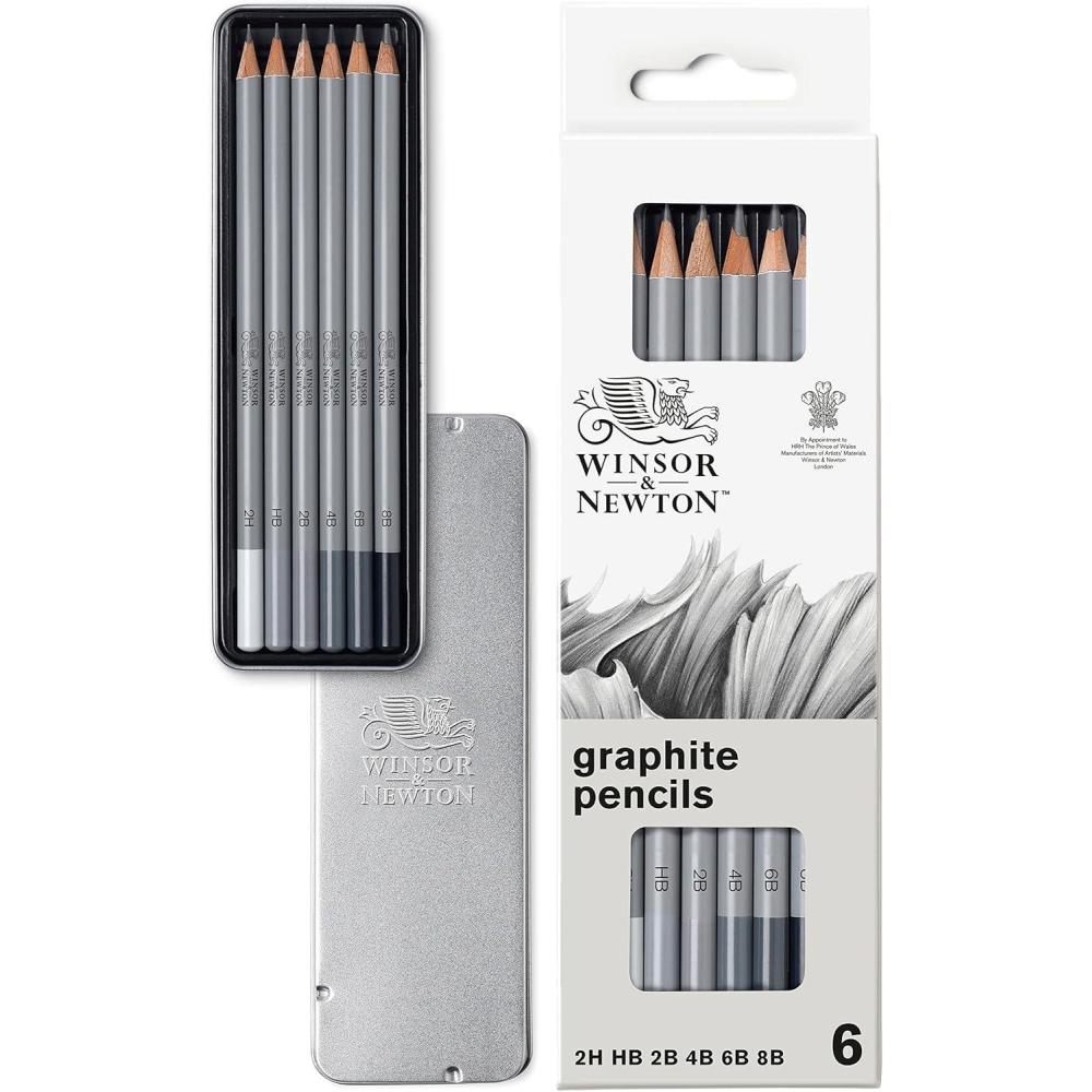 imageWinsor ampamp Newton Studio Collection Artist Pencils Graphite Pencils Set of 126 Graphite Pencils