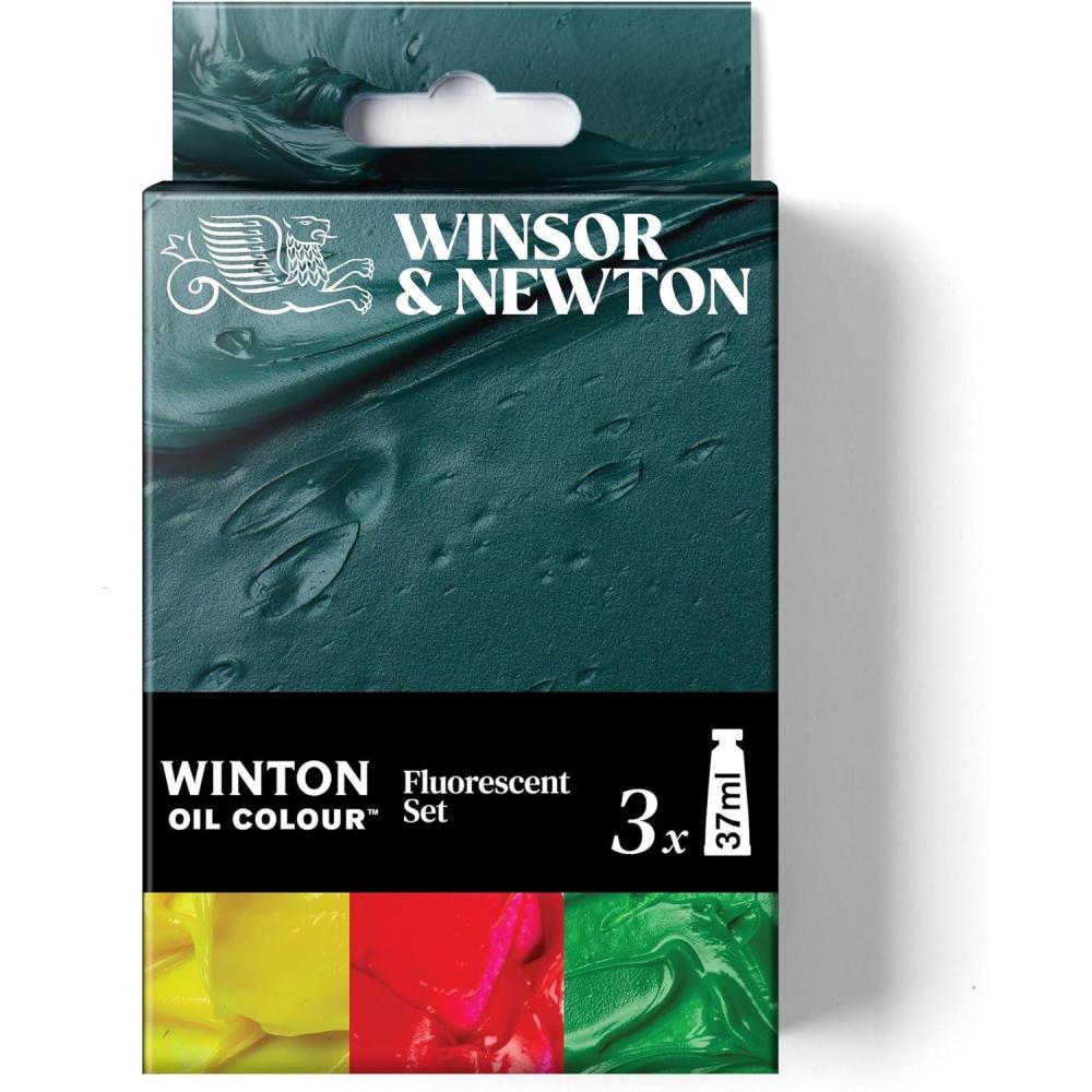 imageWinsor ampamp Newton Winton Oil Color Paint Set 20 x 12ml 04oz TubesFluorescent 3 x 37ml