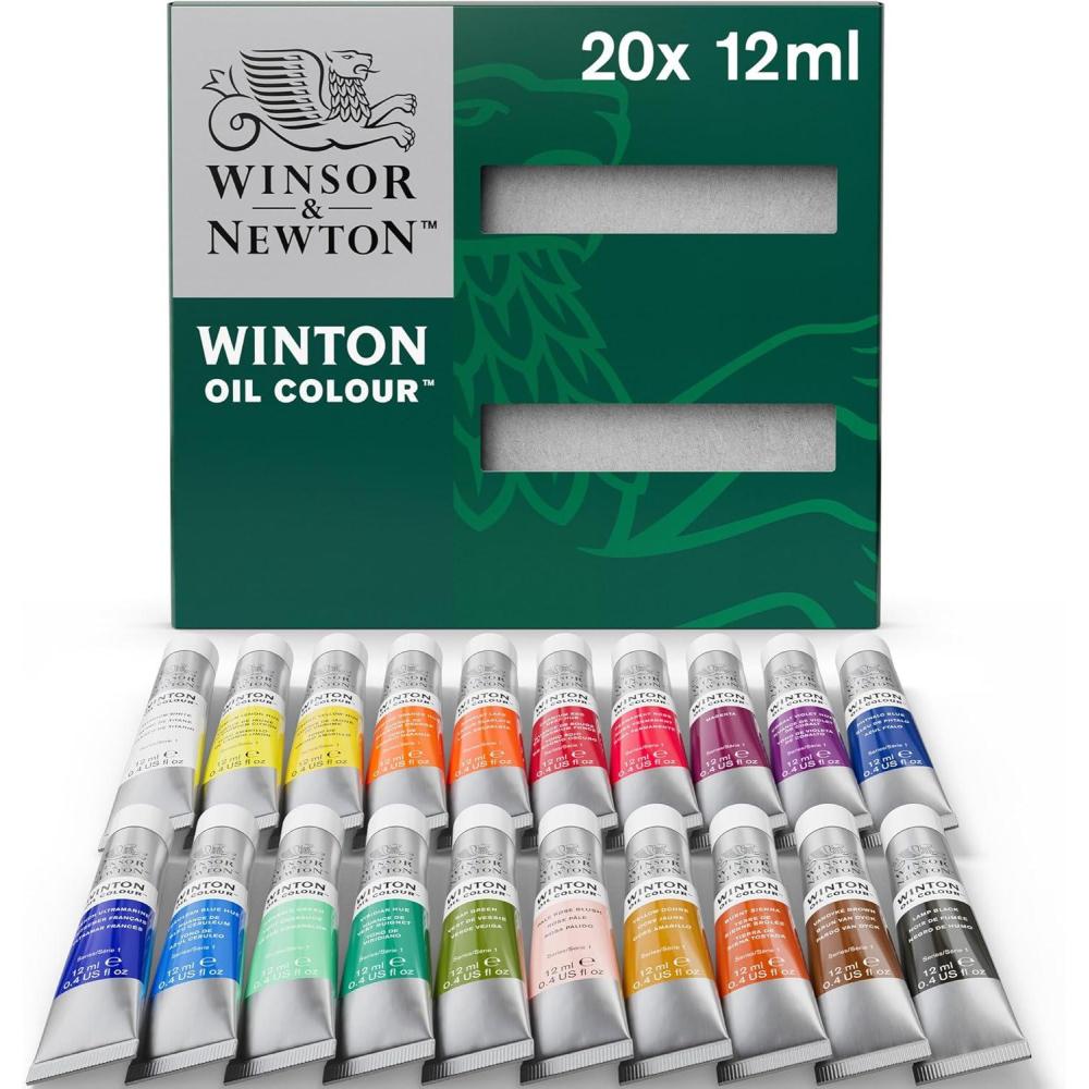imageWinsor ampamp Newton Winton Oil Color Paint Set 20 x 12ml 04oz TubesTube Set 20 x 12ml
