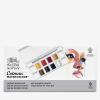 Winsor & Newton Cotman Watercolor Paint Set, 8 Half Pan, Floral Colors w/ Brush(8 Half Pan Portrait Colors)