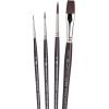 Winsor & Newton Galeria Short Handle Brush (5 Pack) (Round 0, 2, & 6, One Stroke 1/8″ & 1/4″)(4-Pack)