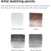 Winsor & Newton Studio Collection Artist Pencils, Graphite Pencils, Set of 12(5 Sketching Pencils)