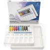 Winsor & Newton Cotman Watercolor Paint Set, 8 Half Pan, Floral Colors w/ Brush(13 Piece Palette Set 8ml)