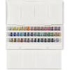 Winsor & Newton Cotman Watercolor Paint Set, 8 Half Pan, Floral Colors w/ Brush(45 Half Pan Studio Set)