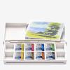 Winsor & Newton Cotman Watercolor Paint Set, 8 Half Pan, Floral Colors w/ Brush(8 Half Pan Landscape Colors)