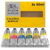 Winsor & Newton Galeria Acrylic Paint Set, 5 x 60ml (2-oz) Tubes, Pastel(6 x 60ml (2-oz))