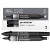 Winsor & Newton Promarker Metallic, Set of 6(Blacks + Blender)