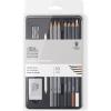 Winsor & Newton Studio Collection Artist Pencils, Graphite Pencils, Set of 12(10 Sketching Pencils)