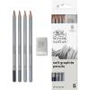 Winsor & Newton Studio Collection Artist Pencils, Graphite Pencils, Set of 12(5 Graphite Pencils)