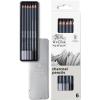 Winsor & Newton Studio Collection Artist Pencils, Graphite Pencils, Set of 12(6 Charcoal Pencils)