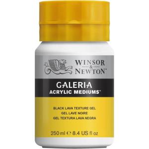 Winsor & Newton Galeria Acrylic Flow Improver, 8.4-oz (250ml) Jar(Black Lava Texture Gel)