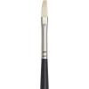 Winsor & Newton Artists’ Oil Hog Paint Brush, Long Handle Size 4, Filbert(Flat)