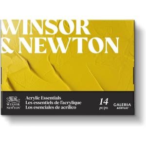 Winsor & Newton Galeria Acrylic Paint, Set of 10x12ml Tubes (includes 2 Brushes, Pad, Palette)