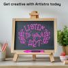ARTISTRO 2 Pink Neon Chalk Markers – Erasable Chalk Pens with 6mm Reversible Tip for Blackboard, Chalkboard, Car Window, Glass – Liquid Chalk Markers Ideal China Marker, Restaurants & Bistro