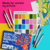 ARTISTRO School Project & Teachers Must Have – Bright & Bold 48‑Pack Acrylic Paint Marker Set – Dual‑Tip: Dot, Fine, Brush – Multi‑Surface Budget Bundle