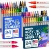 ARTISTRO School Project & Teachers Must Have – Bright & Bold 48‑Pack Acrylic Paint Marker Set – Dual‑Tip: Dot, Fine, Brush – Multi‑Surface Budget Bundle