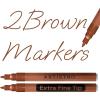 ARTISTRO 2 Yellow Acrylic Paint Markers – 0.7mm Extra Fine-Tip Paint Pens – Perfect for Crafting, Art Projects, & More(Brown)