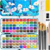 ARTISTRO 100 Ultimate Watercolors Paint Set – Vivid Colors in a Portable Box – Travel Watercolor Set with Complete Palette