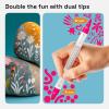 ARTISTRO 72 Rock Acrylic Paint Markers – Rock Painting Kit for Arts & Crafts – Dual Tip Acrylic Paint Pens (Pack of 2)