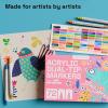 ARTISTRO 72 Rock Acrylic Paint Markers – Rock Painting Kit for Arts & Crafts – Dual Tip Acrylic Paint Pens (Pack of 2)