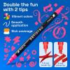 ARTISTRO 24 Metallic Acrylic Paint Markers – Fine Tip Paint Pens for Rock, Wood, Glass, Ceramic, Black Paper, Scrapbooking Crafts, Card Making, DIY Photo Album, Ceramic(Glitter)