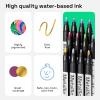 ARTISTRO 24 Metallic Acrylic Paint Markers – Fine Tip Paint Pens for Rock, Wood, Glass, Ceramic, Black Paper, Scrapbooking Crafts, Card Making, DIY Photo Album, Ceramic(Metallic)