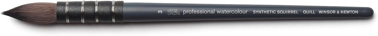 imageWinsor amp Newton Professional Watercolour Synthetic Squirrel Quill Brush Size 03