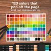ARTISTRO 120 Dual-Tip Acrylic Paint Pens With Storage Bag for Calligraphy – Markers With Brush + Fine Precision Tips – Multisurface Painting for Fabric, Rock, Glass, Wood & More