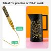 ARTISTRO 2 Gold & Silver Permanent Marker – Waterproof Markers for Tire, Fabric, Rocks, Glass, Ceramic, Wood, Paper – Oil Based Paint Pens – Extra-Fine Tip 0.7mm