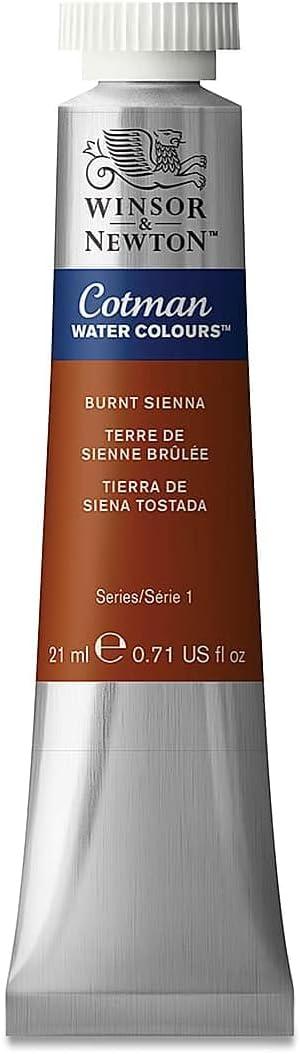 imageWinsor amp Newton Cotman Watercolor Paint 21ml 071oz Tube Intense Phthalo BlueBurnt Sienna