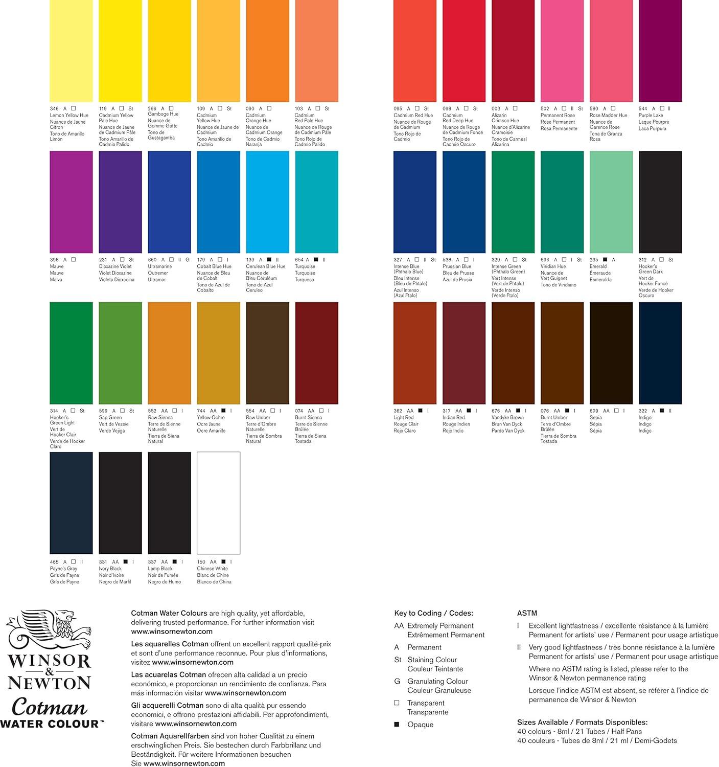 imageWinsor amp Newton Cotman Watercolor Paint 21ml 071oz Tube Intense Phthalo BlueChinese White