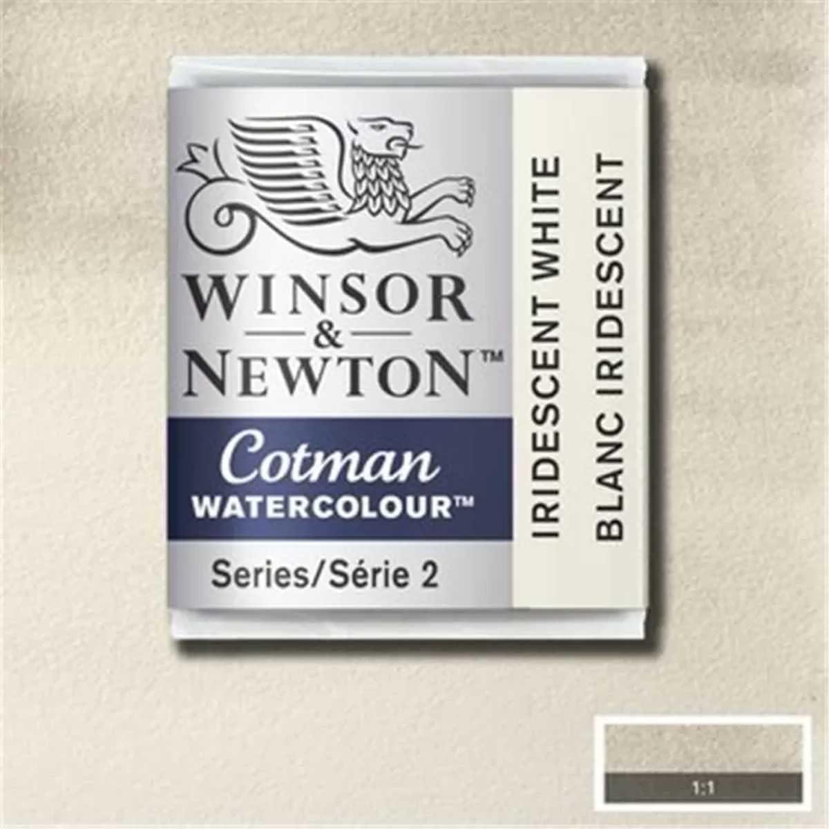imageWinsor amp Newton Cotman Watercolor Paint 21ml 071oz Tube Intense Phthalo BlueIridescent White