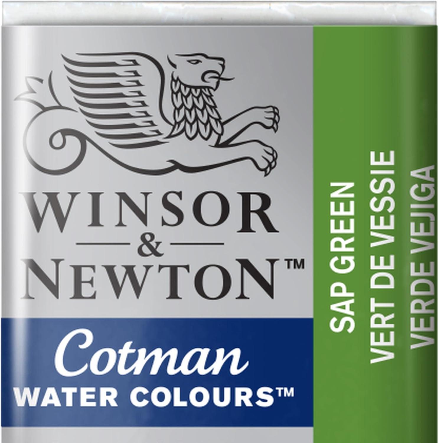 imageWinsor amp Newton Cotman Watercolor Paint 21ml 071oz Tube Intense Phthalo BlueSap Green