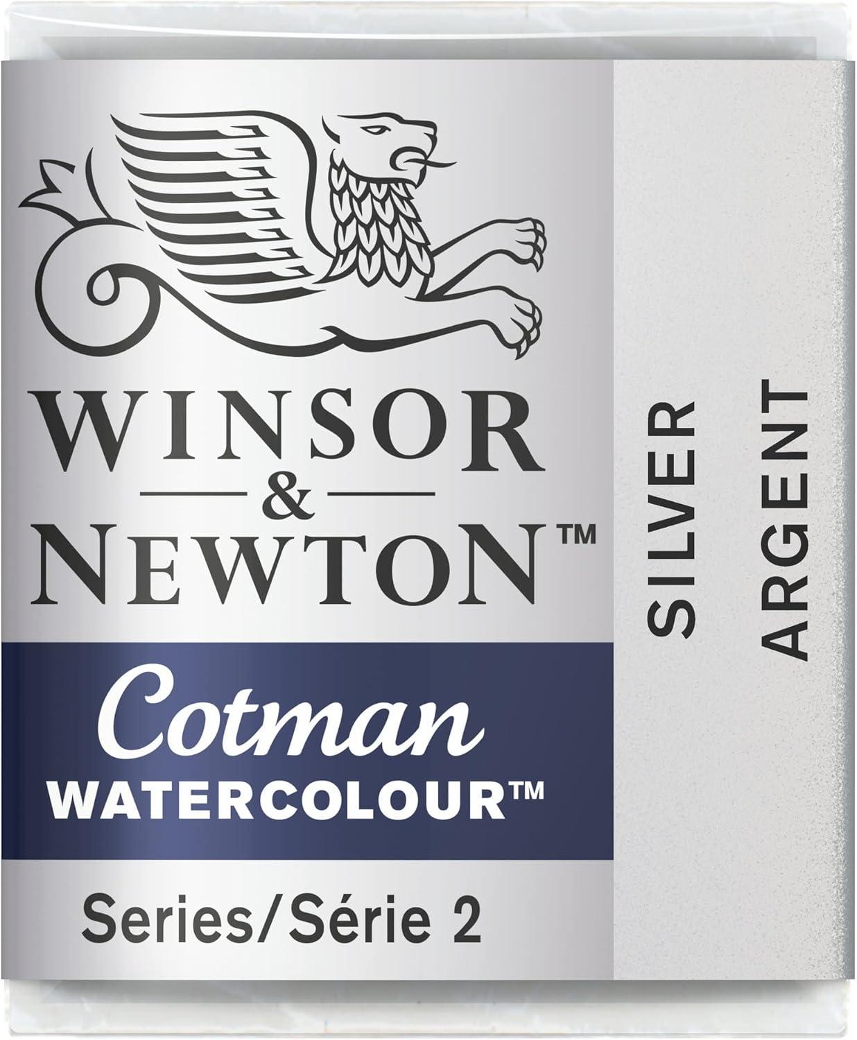 imageWinsor amp Newton Cotman Watercolor Paint 21ml 071oz Tube Intense Phthalo BlueSilver